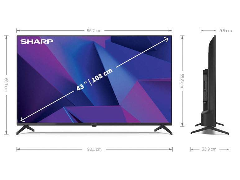 Prejsť na zobrazenie na celú obrazovku: Sharp 4K Ultra HD Android TV 4T-C43FNx, 43″ – obrázok 7