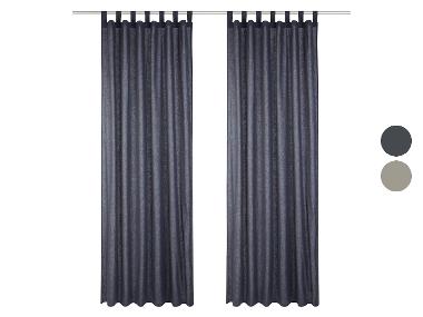 LIVARNO home Závesy, 135 x 240 cm, 2 kusy