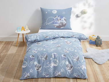 LIVARNO home Detská bavlnená posteľná bielizeň svietiaca v tme, 140 x 200 cm