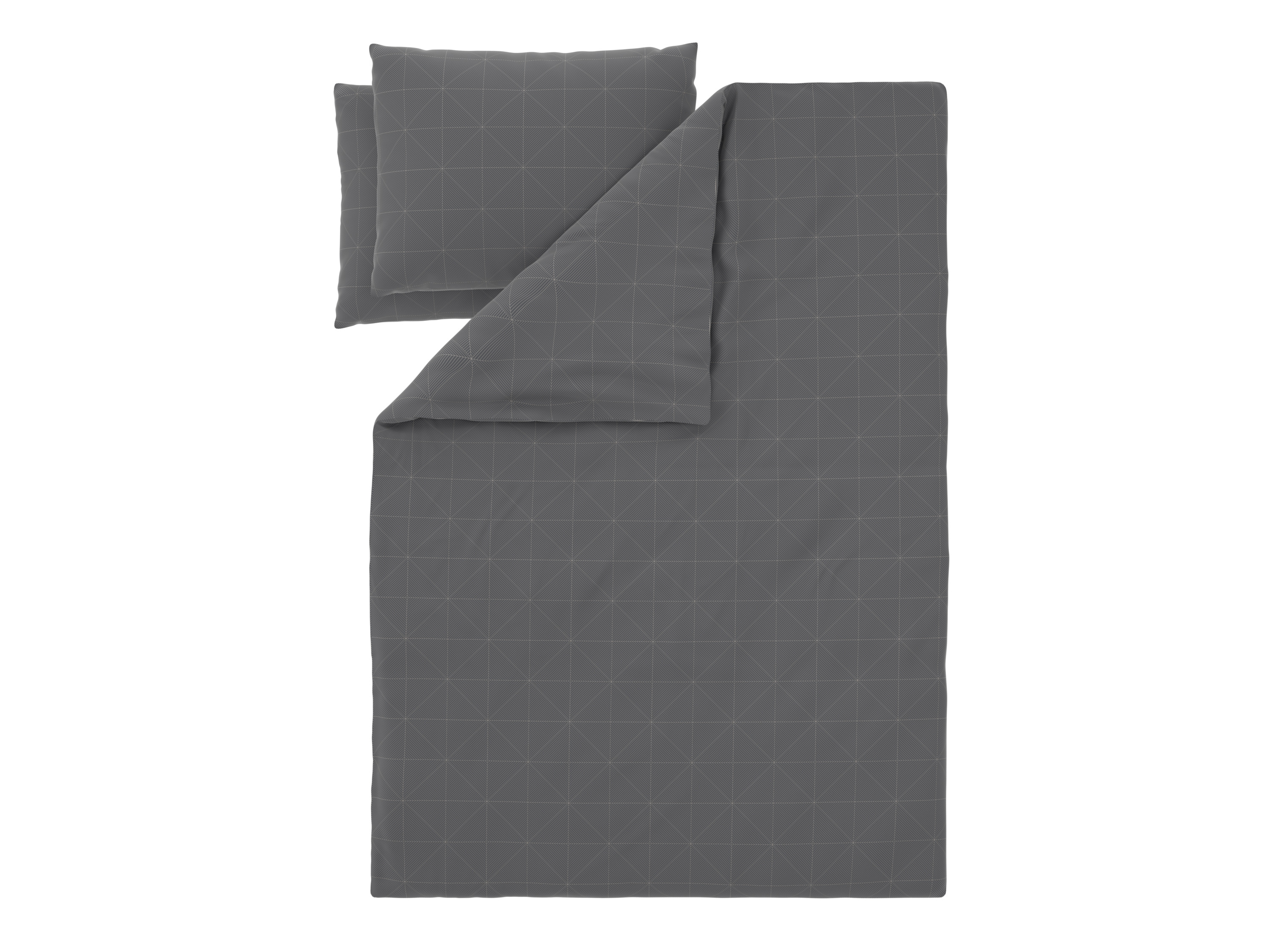 LIVARNO® Posteľná bielizeň zo saténového mikrovlákna, 200 x 220 cm (geometrický vzor/antracitová)