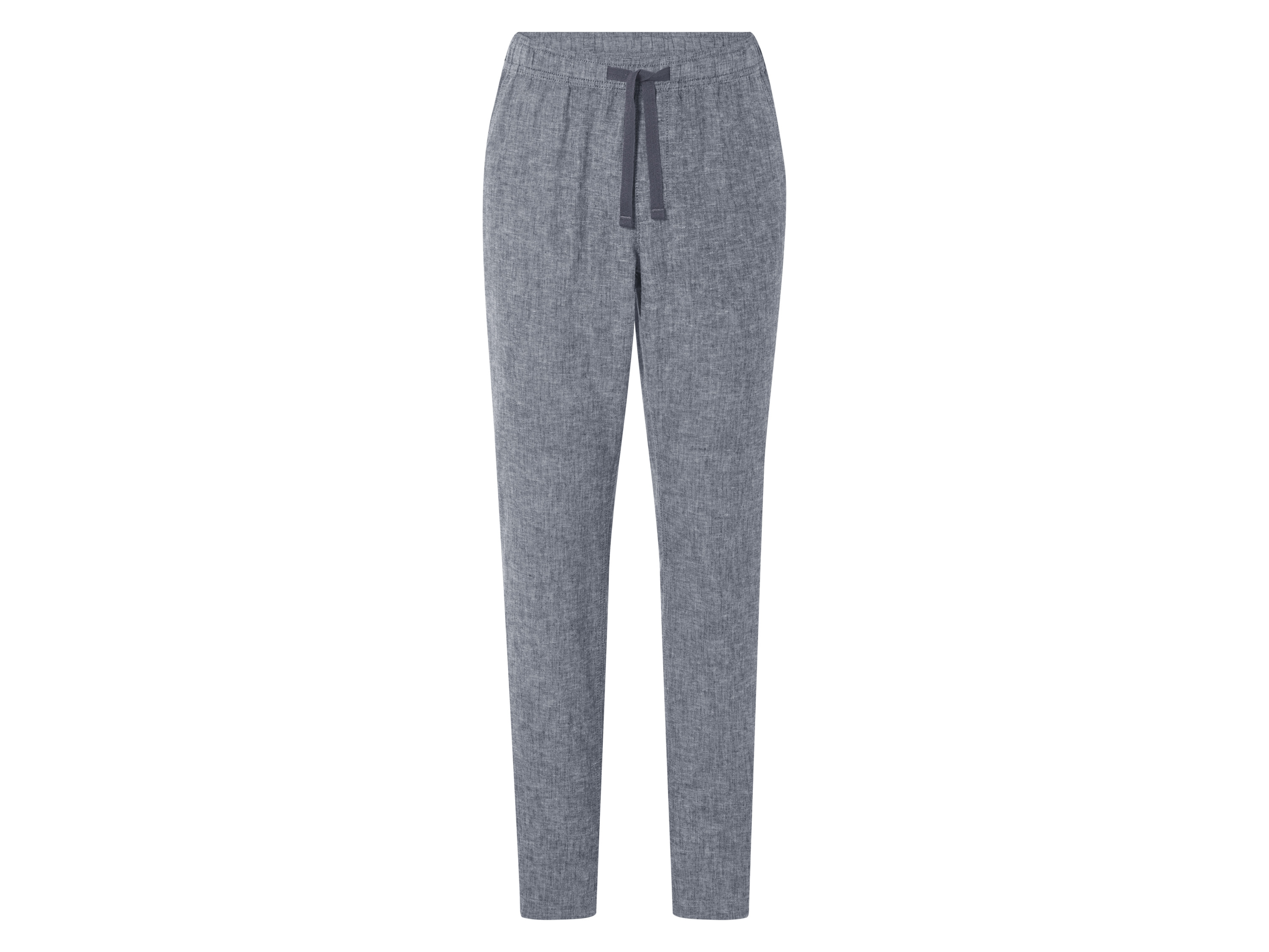 LIVERGY® Pánske nohavice s ľanom (sivá, XXL (60/62))