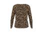 Dámske tričko s dlhým rukávom s leopardím vzorom