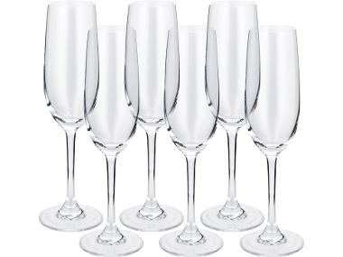 SILVERCREST® Poháre na sekt, 6 kusov