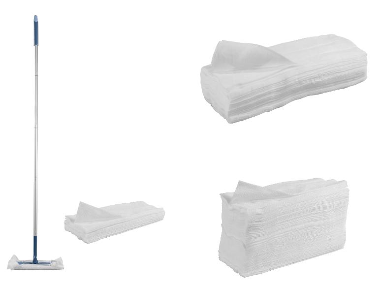 LIVARNO® Mop na podlahu/Jednorazové prachovky/Vlhčené jednorazové čistiace handričky