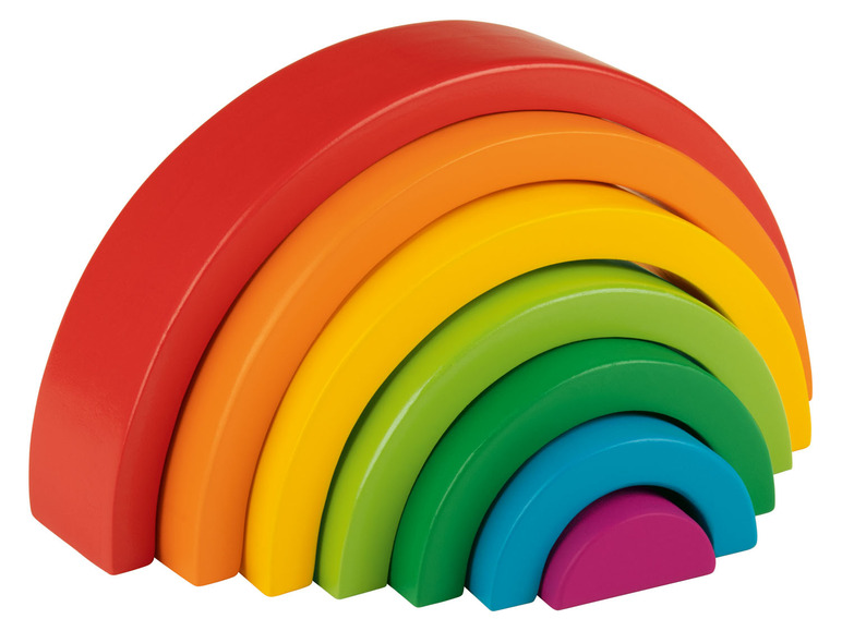 Prejsť na zobrazenie na celú obrazovku: Playtive Drevená dúhová Montessori hra, malá – obrázok 1