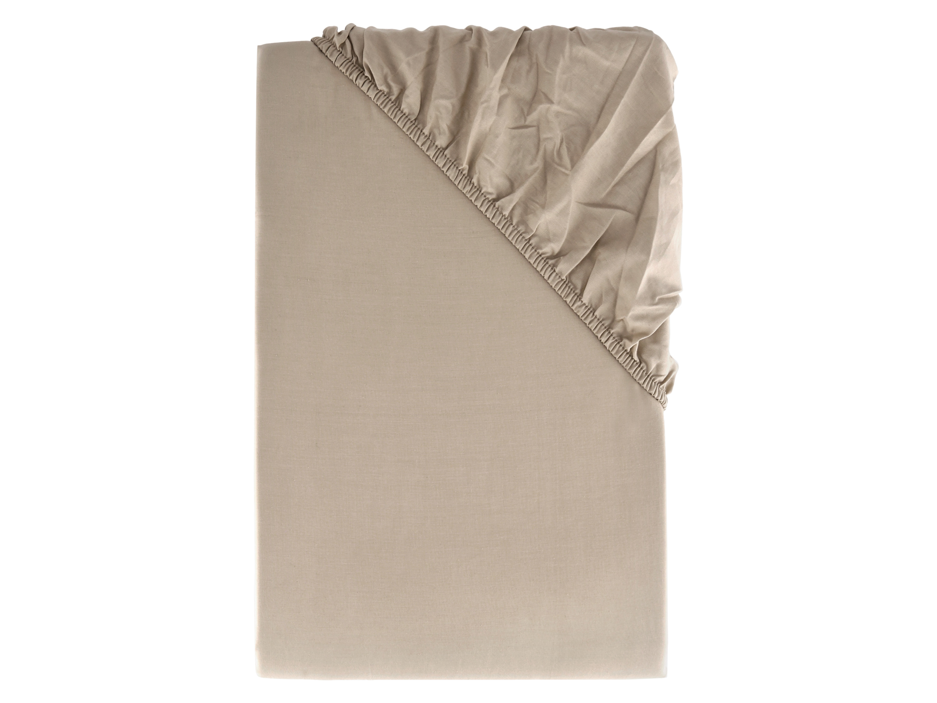 LIVARNO home Perkálová napínacia plachta, 140 – 160 x 200 cm (béžová)