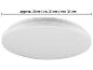 Biele okrúhle LED stropné svietidlo s priemerom cca 31 cm.