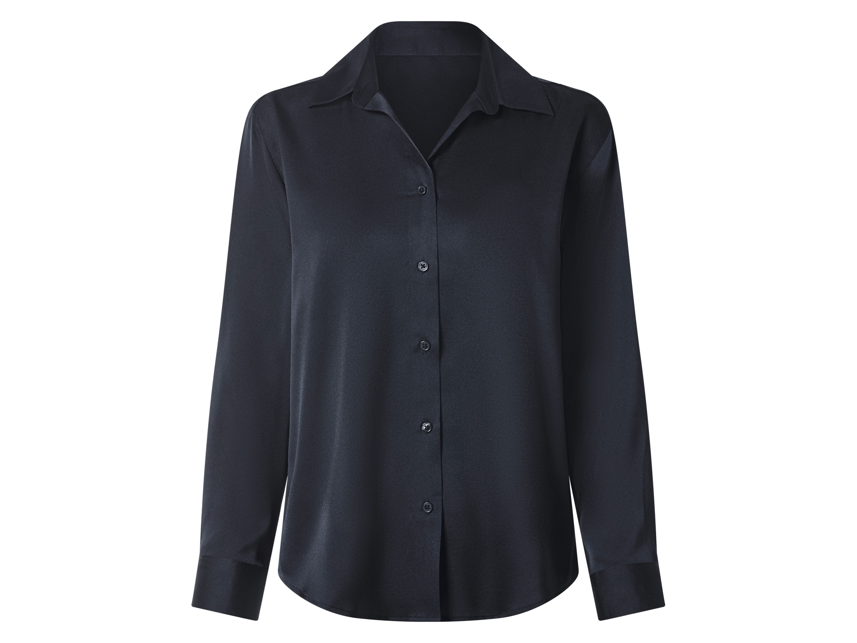 esmara® Dámska saténová blúzka (navy modrá, S (36/38))