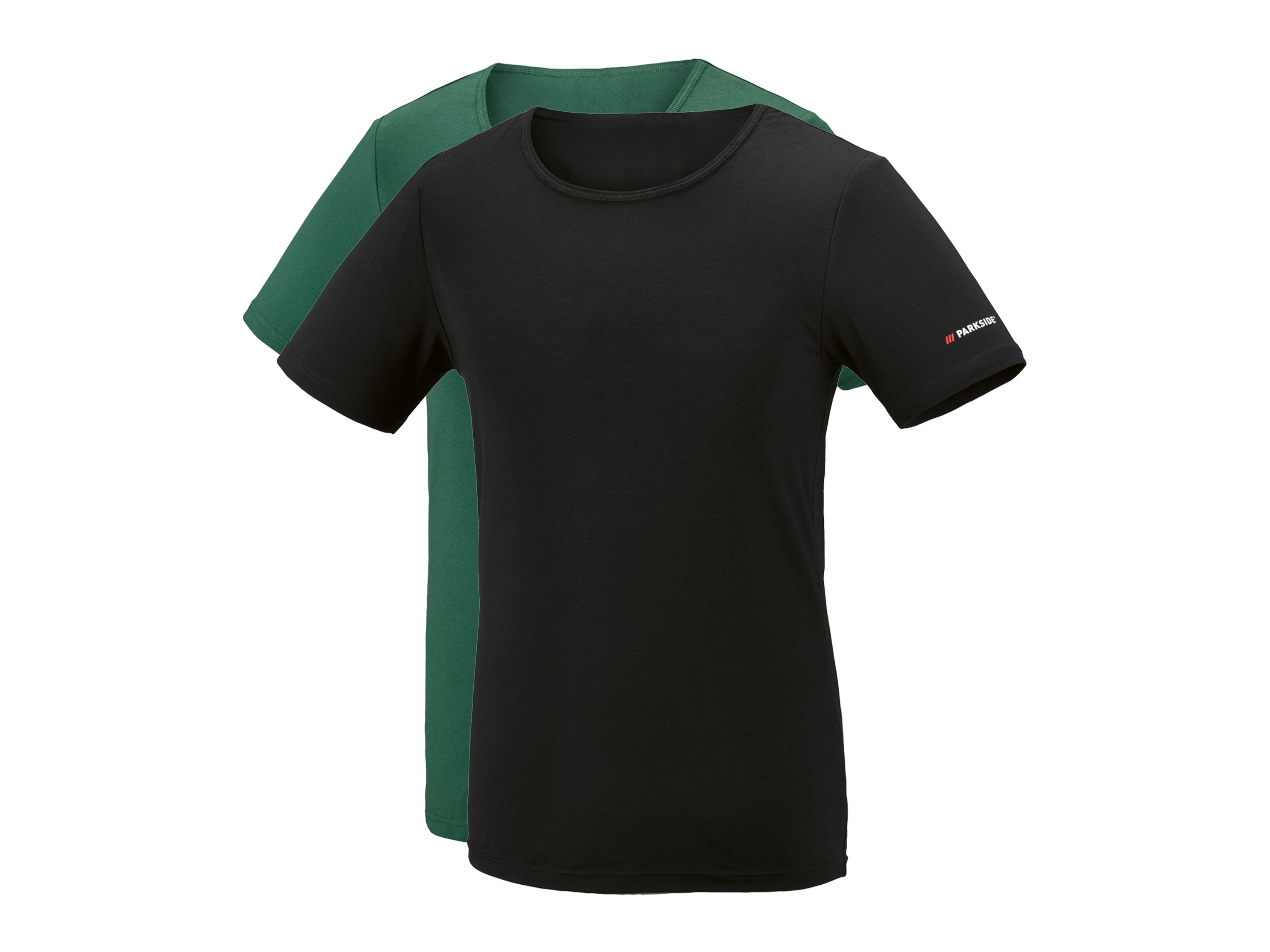 PARKSIDE® Pánske spodné tričko, 2 kusy (čierna/zelená, XL)