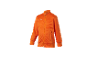 Oranžová športová bunda so zipsom.