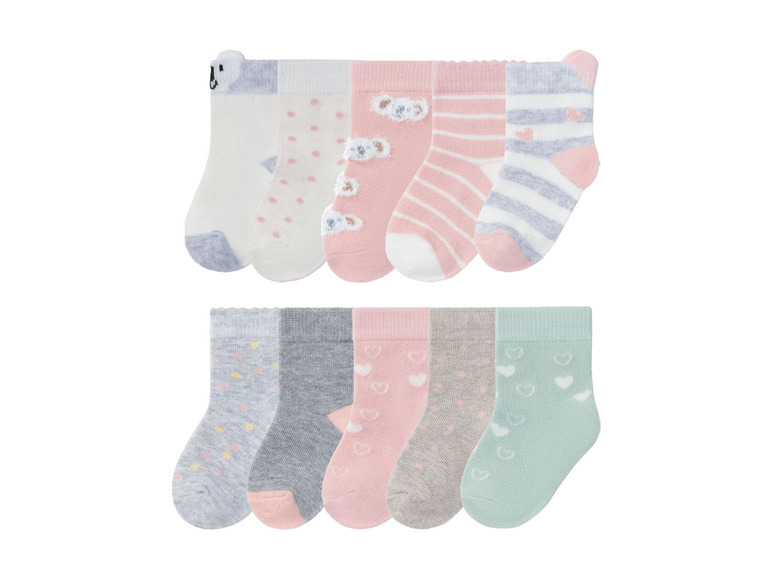 Prejsť na zobrazenie na celú obrazovku: lupilu Dievčenské ponožky pre bábätká, 5 párov – obrázok 1