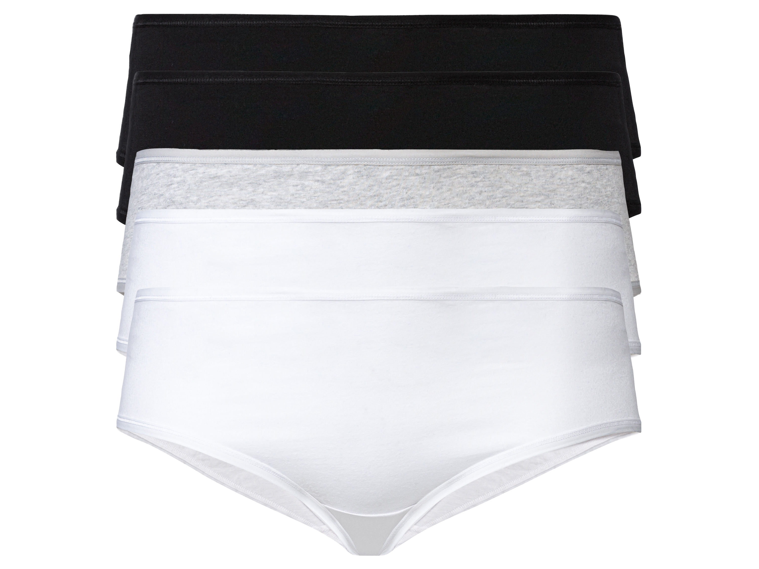esmara® Dámske bedrové nohavičky XXL, 5 kusov (3XL (56/58), čierna/bledosivá/biela)