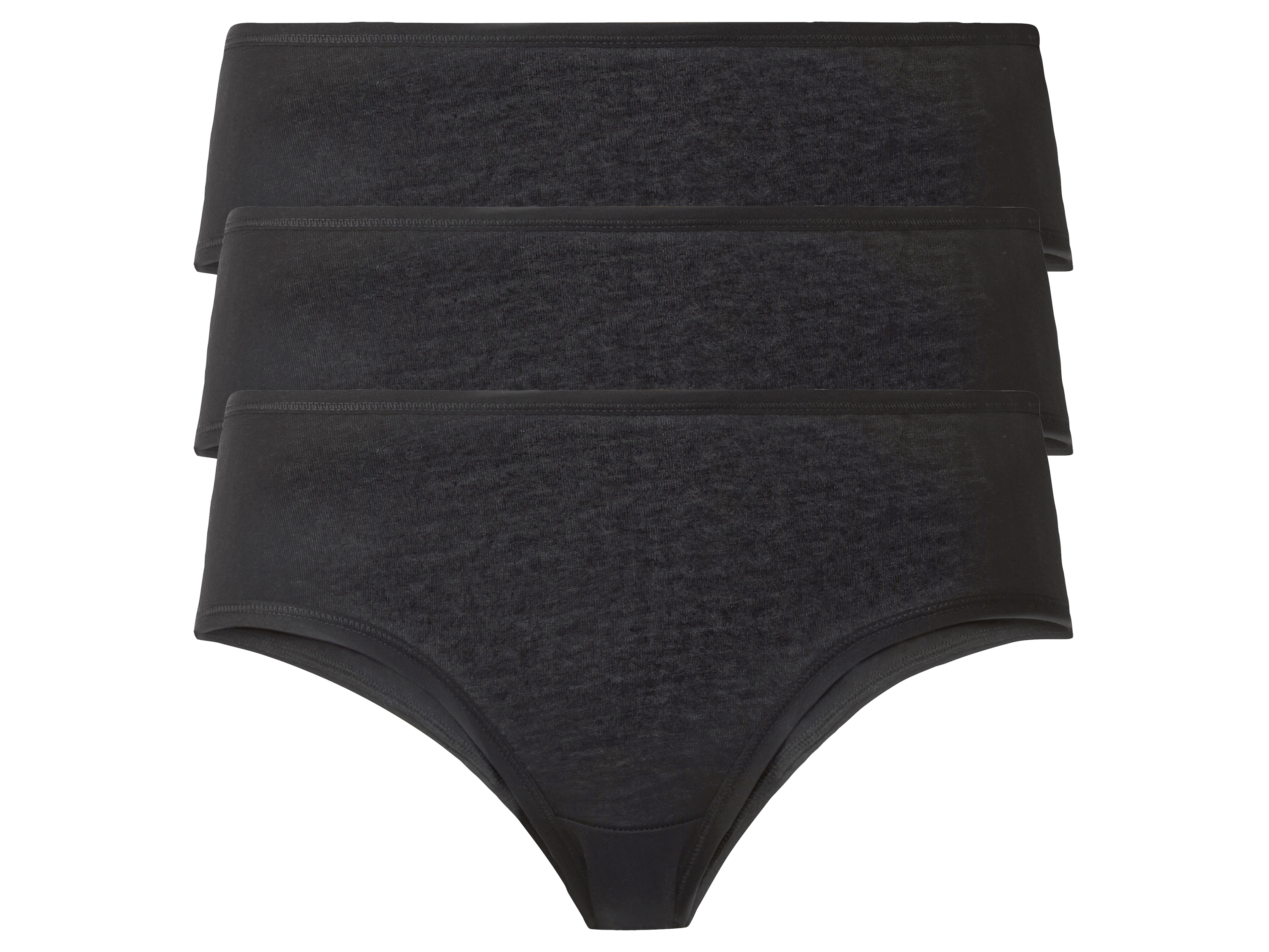 esmara® Dámske bedrové nohavičky, 3 kusy (XS (32/34), čierna)