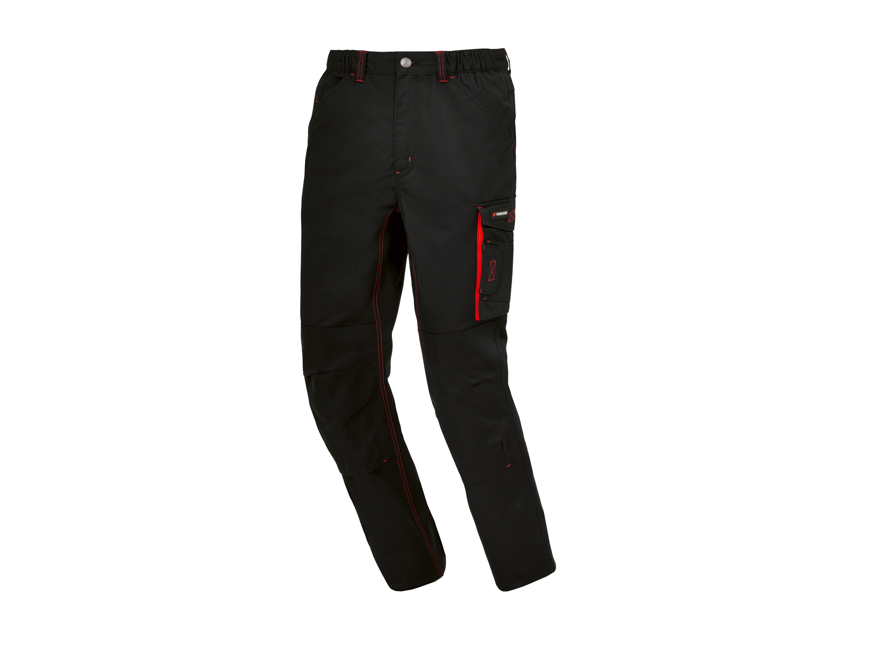 PARKSIDE® Pánske montérky s podšívkou (čierna/červená, 58)