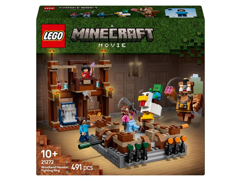 Stavebnica Minecraft Movie Woodland Mansion Fighting Ring, 491 dielikov, pre deti 10+