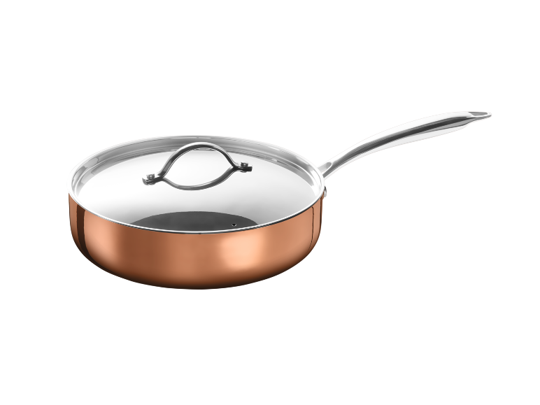 SILVERCREST® Panvica so zvýšeným okrajom a pokrievkou Premium, Ø 24 cm