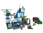 LEGO policajná stanica s helikoptérou, policajným autom a väzením.