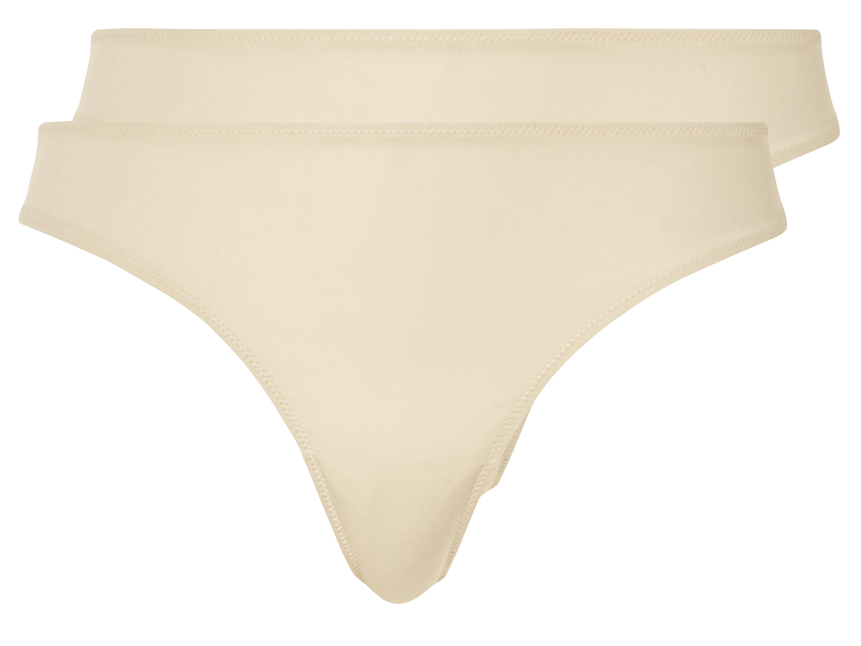 esmara® Dámska tangá, 2 kusy (L (44/46), biela)