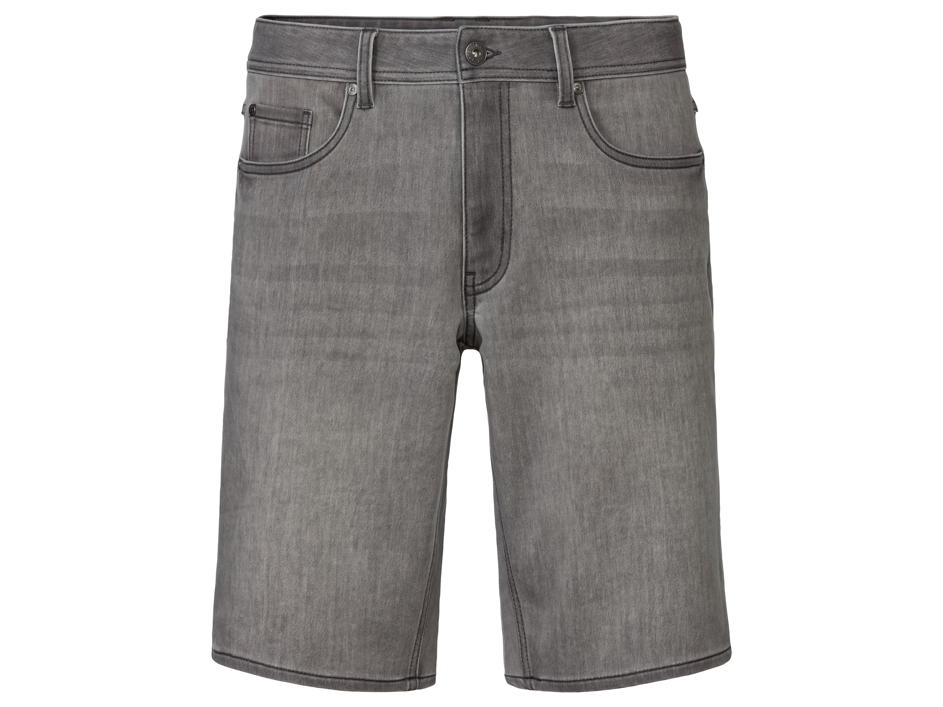 LIVERGY® Pánske rifľové bermudy (50, bledosivá)