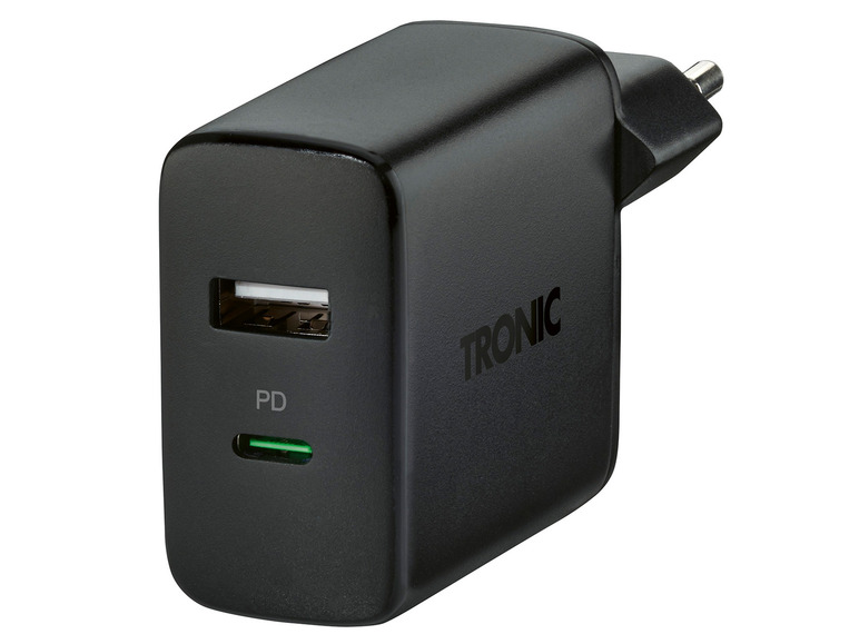 TRONIC Dvojitá USB nabíjačka 32 W TSLEU 32 A1/TSLGB 32 A1 (čierna)
