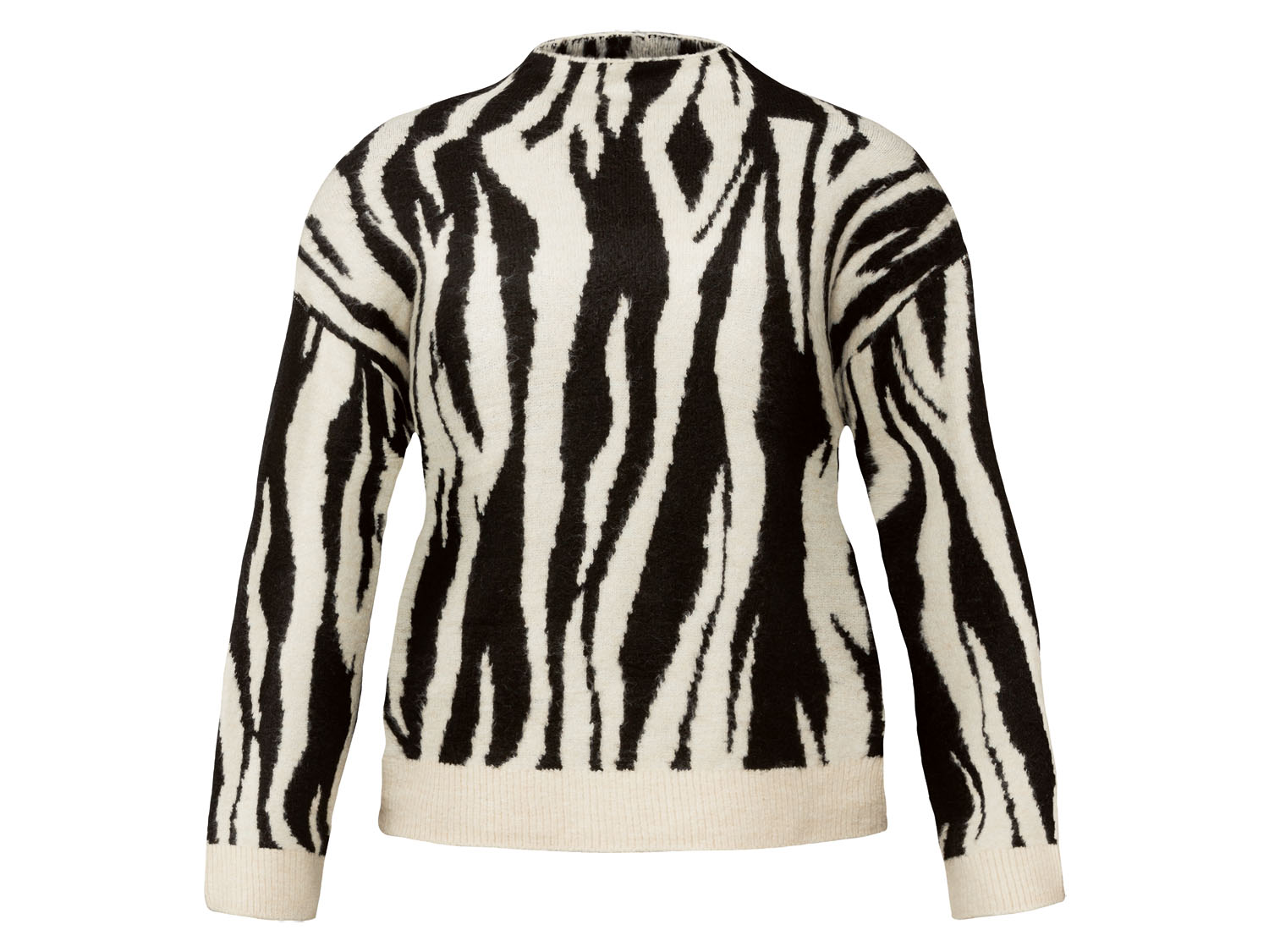 esmara® Dámsky vzorovaný pulóver (S (36/38), zebra)