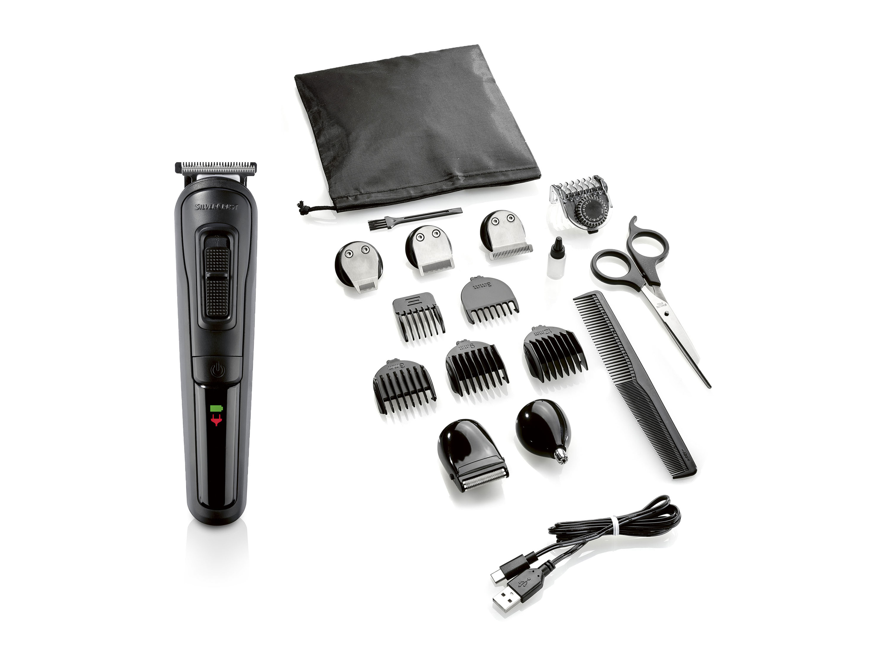 SILVERCREST® PERSONAL CARE Zastrihávač vlasov a brady 5 in 1 SHBS 3.7 E6