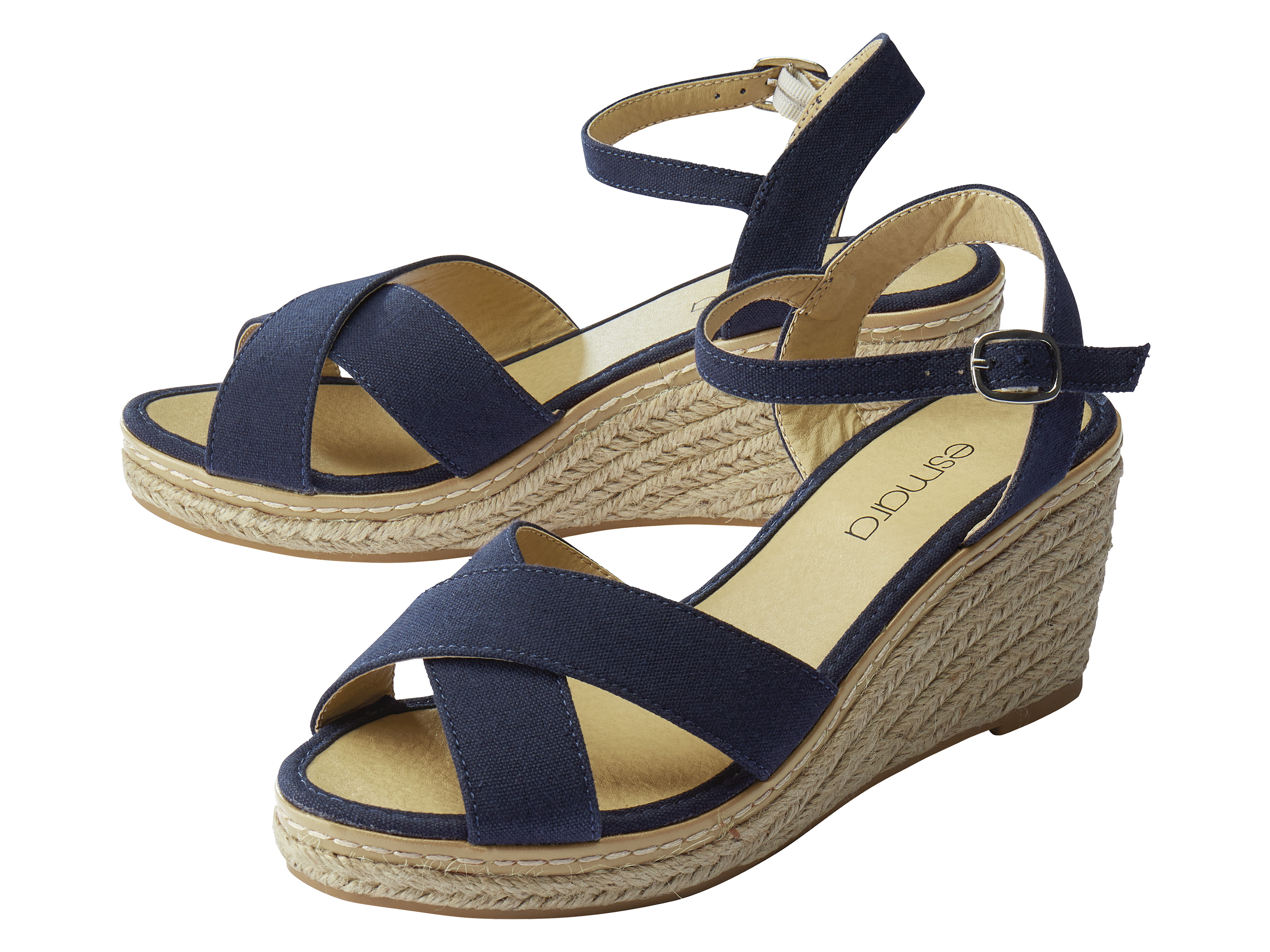 esmara® Dámske sandále (38, navy modrá)