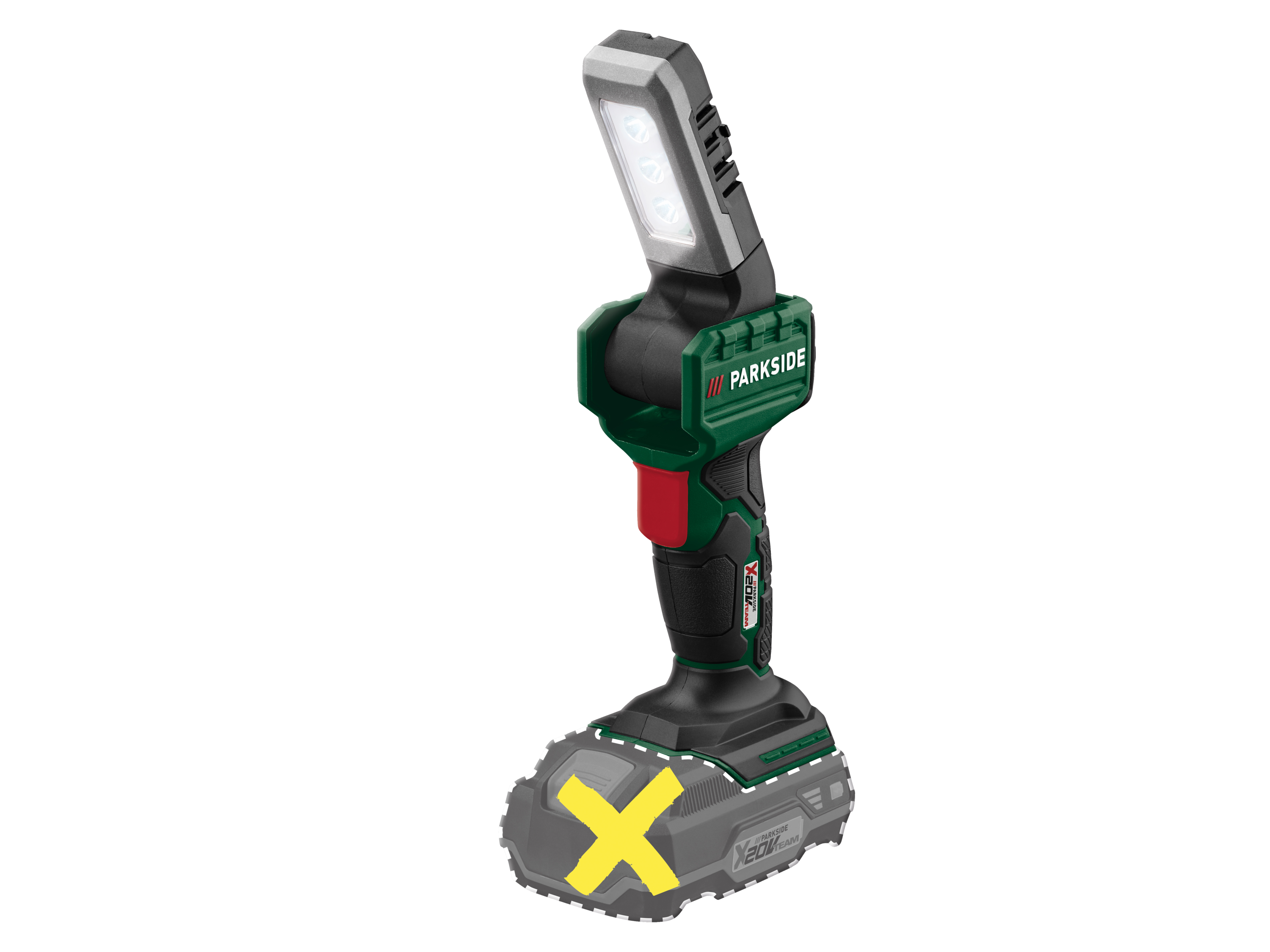 PARKSIDE® Aku LED ručná lampa 20 V PLHLA 20 Li A1/PLHLA 20-Li C1 – bez akumulátora (LED ručná lampa PLHLA 20 Li C1)
