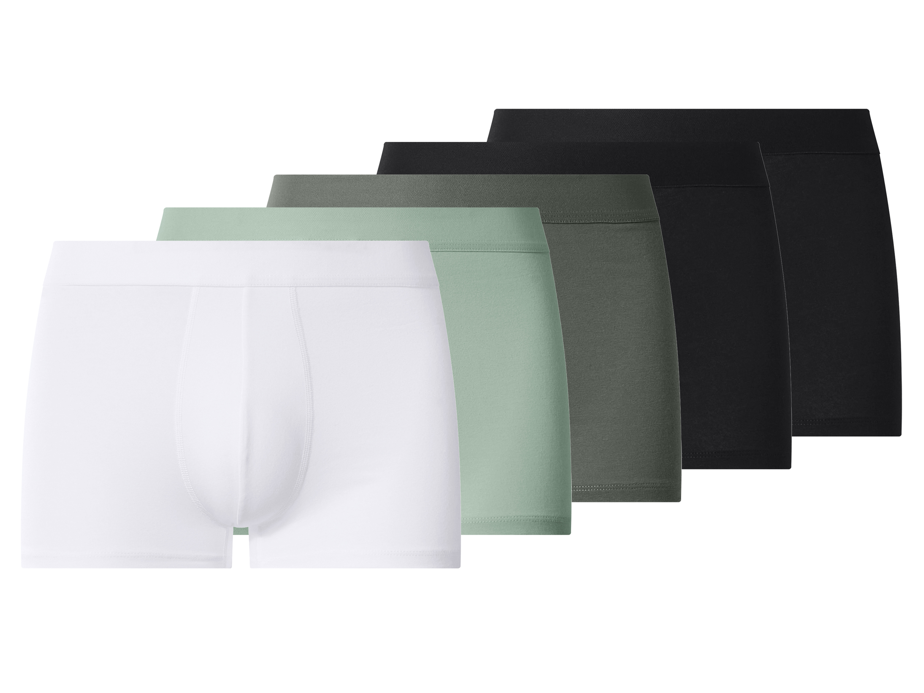 esmara Men Pánske boxerky, 5 kusov (čierna/zelená, 7/XL)