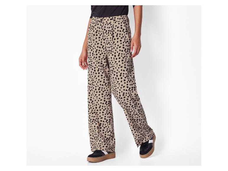 esmara® Dámske nohavice „Wide-Leg“ (leopardí vzor, 36)