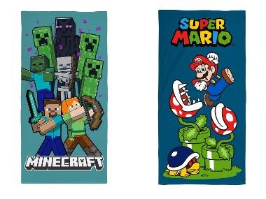 Super Mario/Minecraft Detská plážová osuška