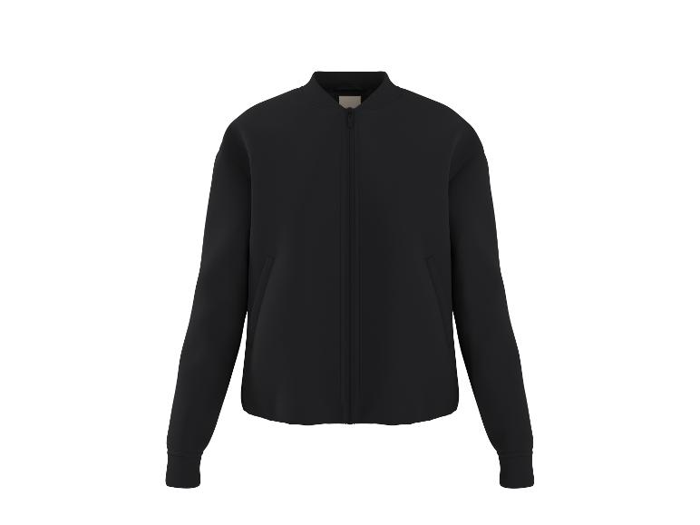 Čierna bomber bunda so zipsom a bočnými vreckami.