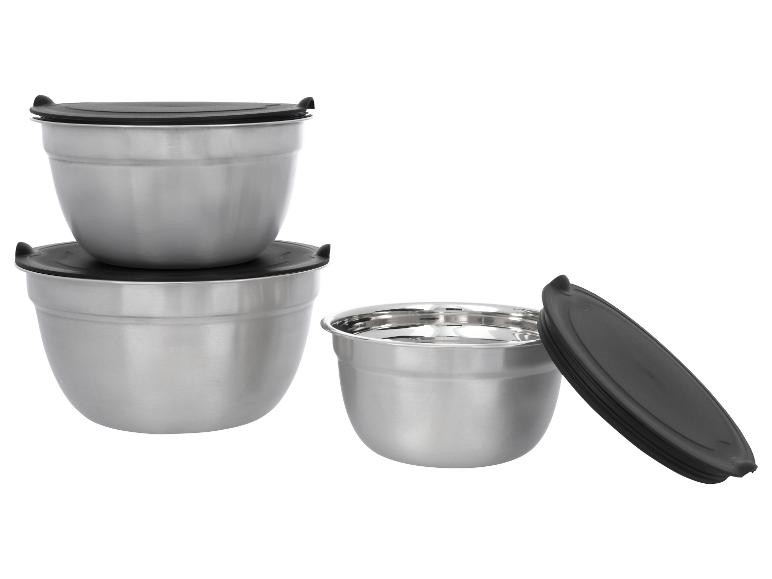 SILVERCREST® Súprava mís z ušľachtilej ocele, 3-dielna