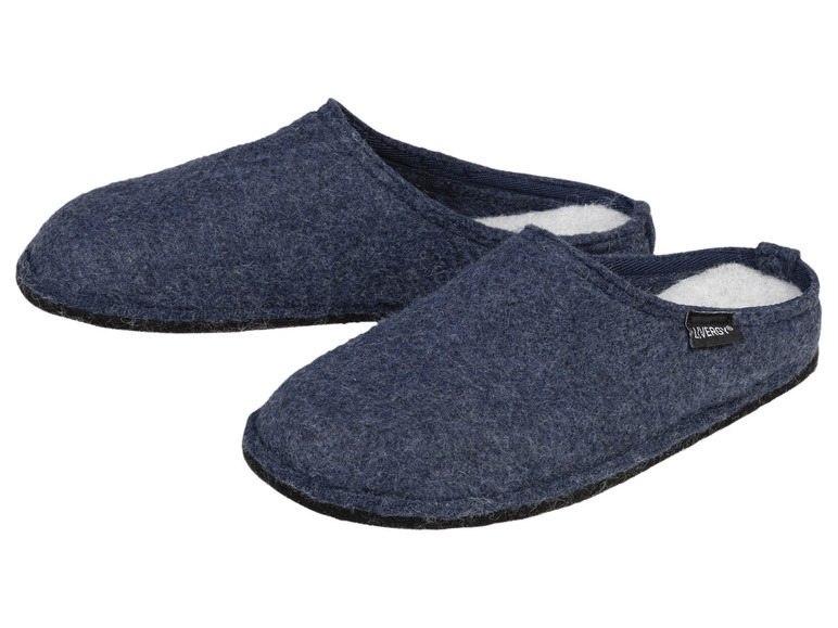 E-shop LIVERGY® Pánske plstené papuče (44, navy modrá)