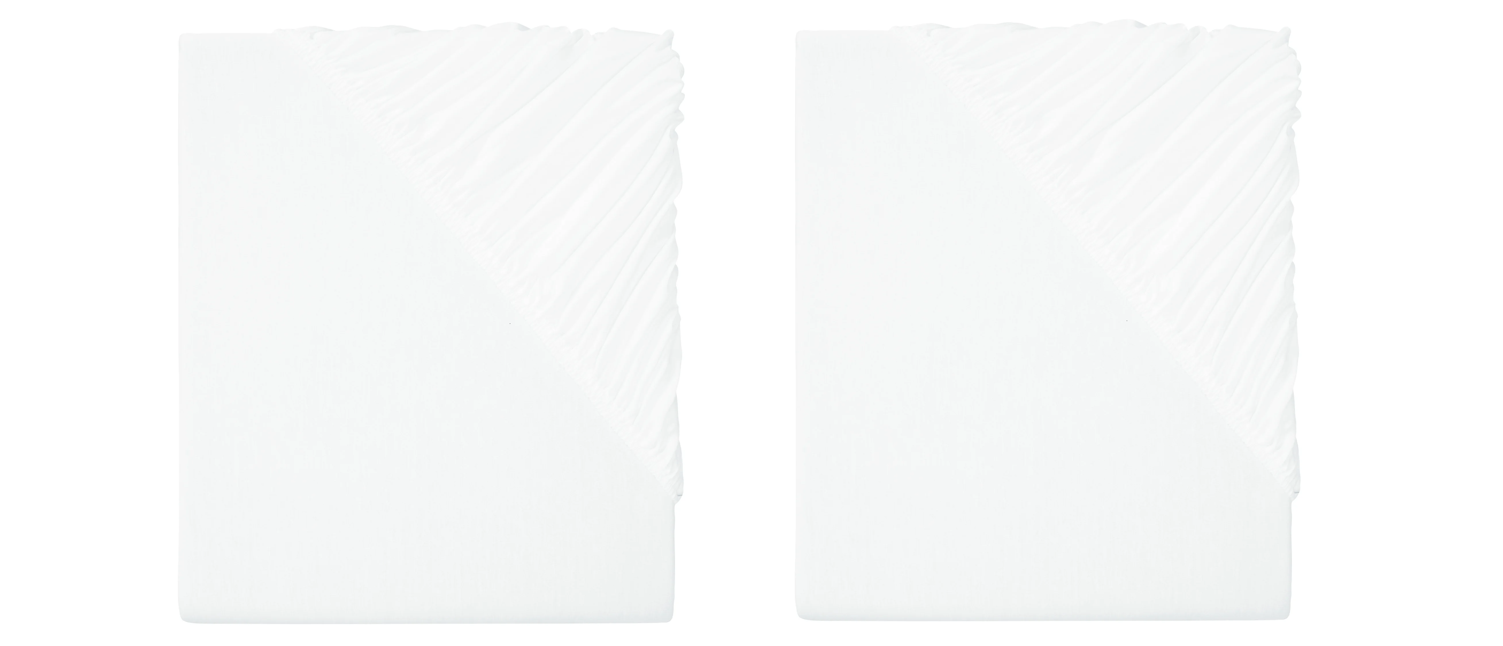 LIVARNO home Napínacia plachta, 90 – 100 x 200 cm, biela, 2 kusy