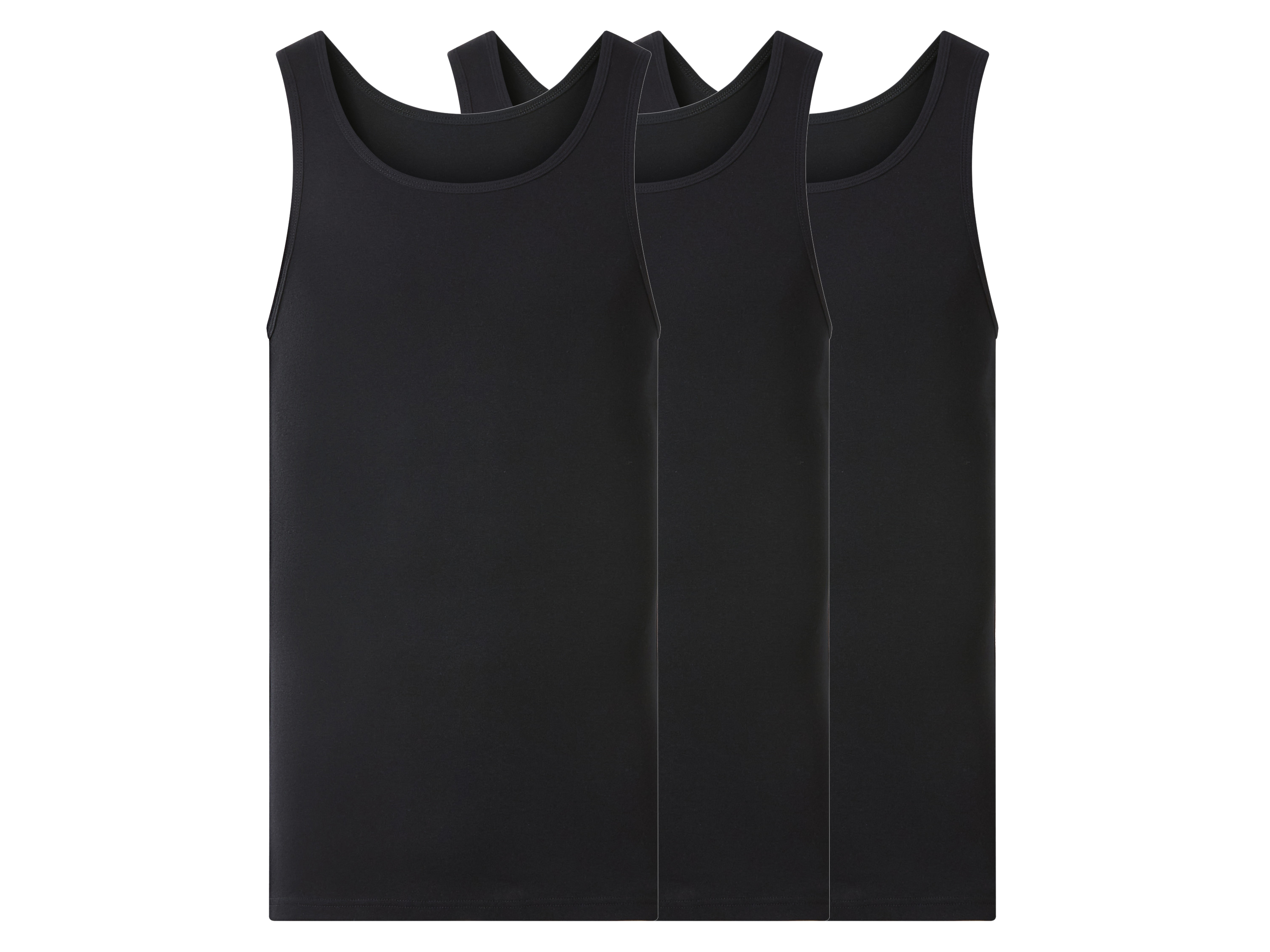 ESMARA MEN Pánske tielko z jemnej rebroviny (čierna, 7/XL)