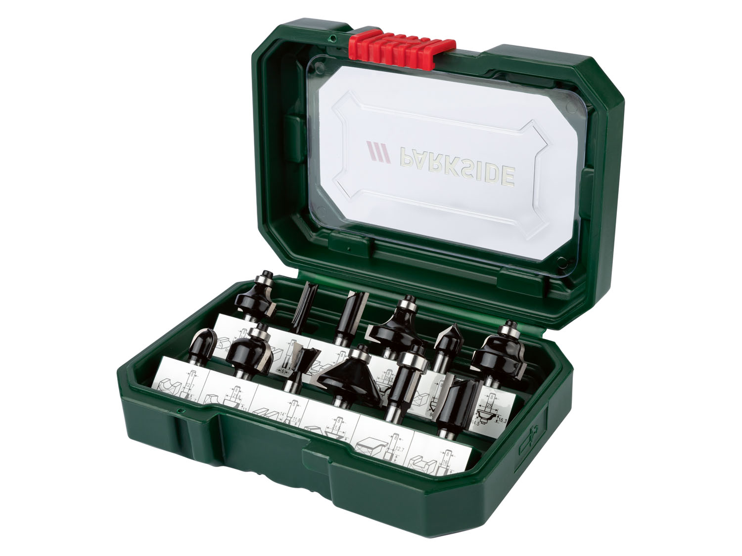 E-shop PARKSIDE® Súprava frézovacích bitov pre hornú frézu PFB 12 A1, 12-dielna