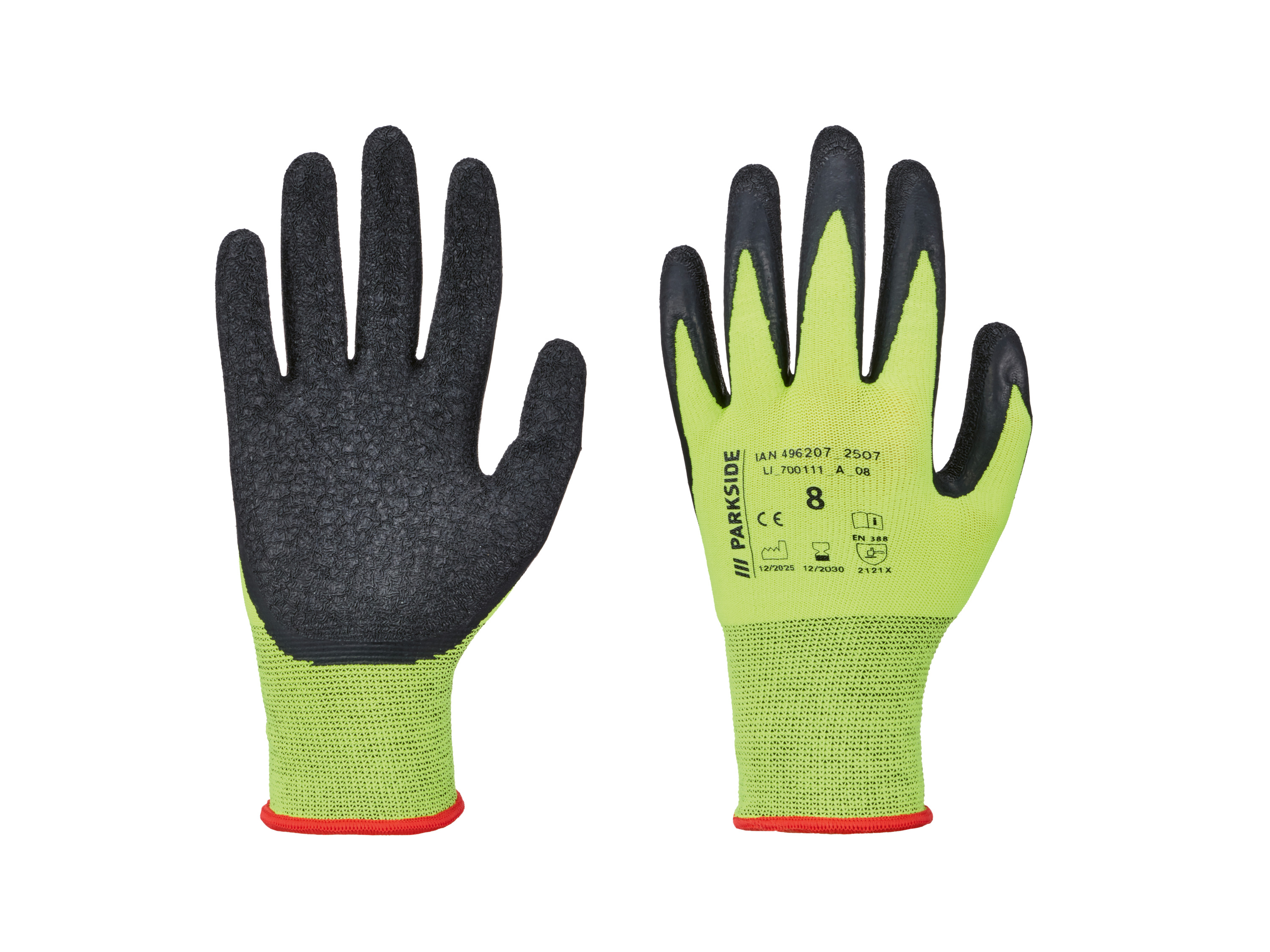 PARKSIDE® Dámske/Pánske pracovné rukavice (žltá, 8)