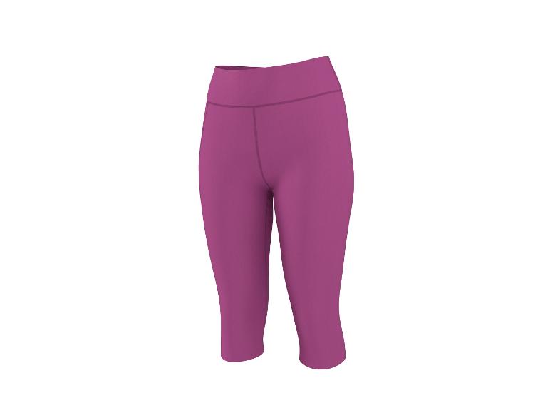 Dámske športové capri legíny vo farbe fuchsie