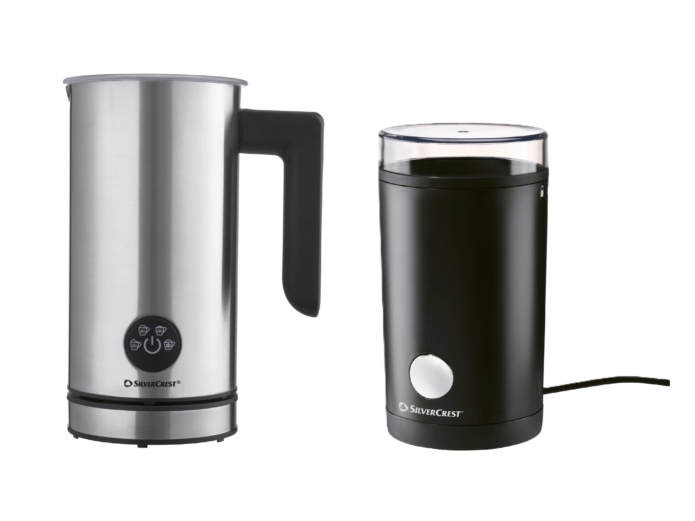 SILVERCREST® Napeňovač mlieka SMA 500 H1 + Elektrický mlynček na kávu SKME 180 C