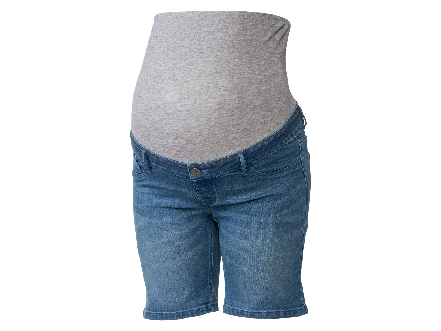 esmara® Dámske tehotenské rifľové šortky (42, bledomodrá)