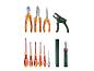 Sada náradia Parkside s kliešťami, skrutkovačmi a strihačom káblov.
