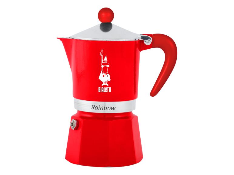 Červený kávovar Bialetti Moka Express Rainbow