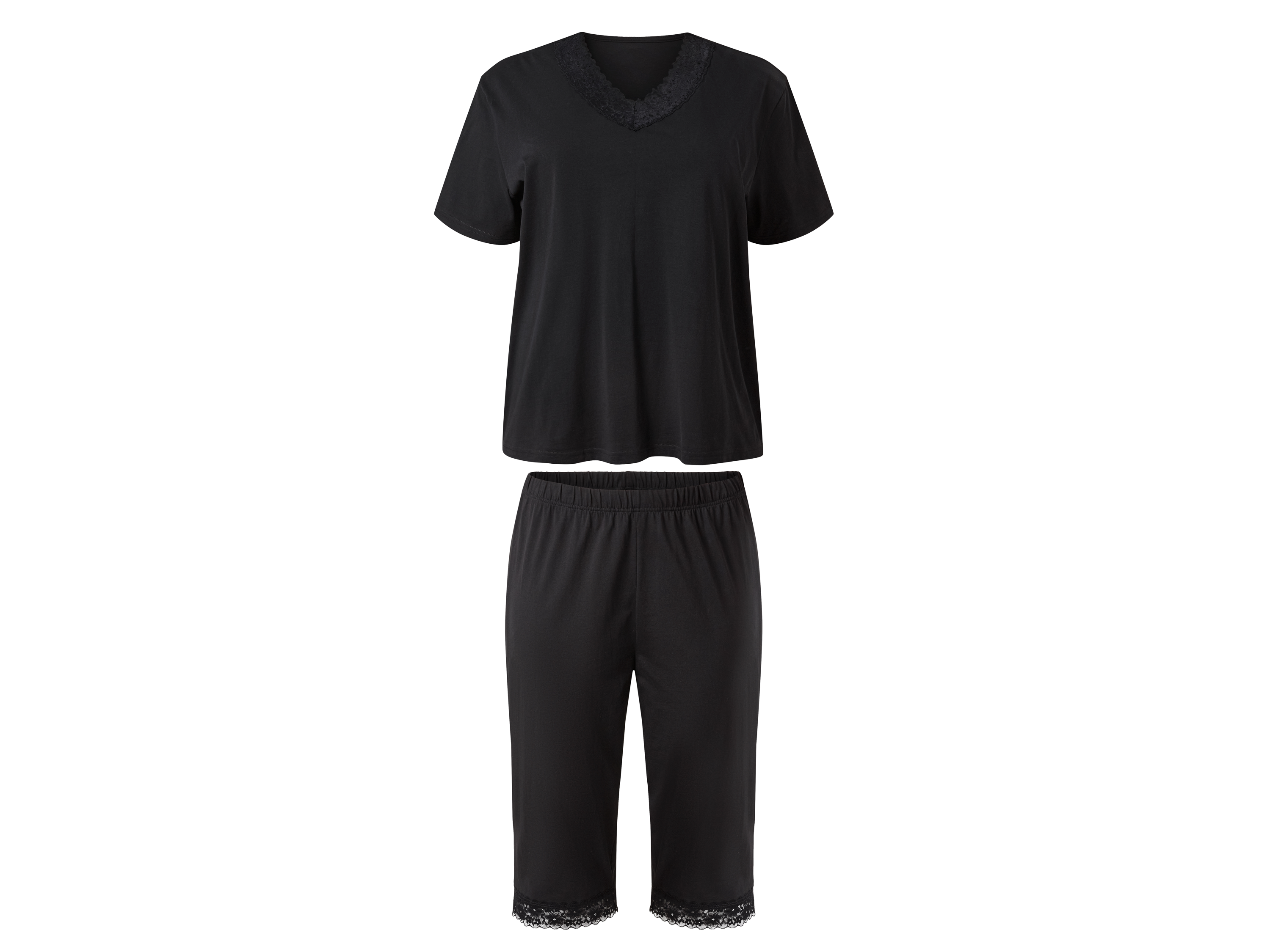 esmara® Dámske pyžamo XXL (čierna, 3XL (56/58))