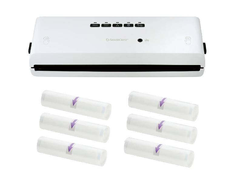 SILVERCREST® Vákuovačka SV 130 A1, biela + Fólie na vákuovanie, 20 cm, 6 kusov