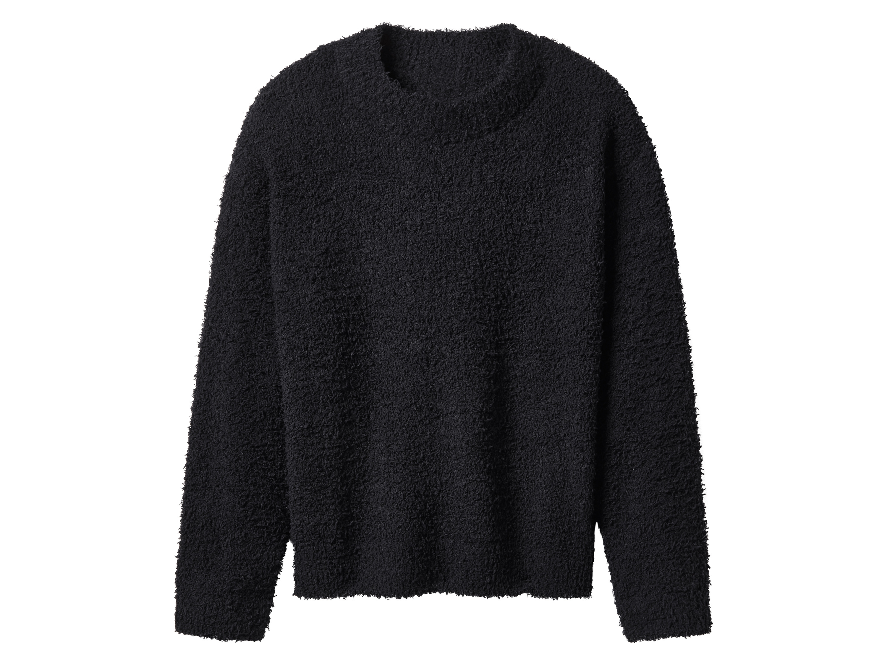 esmara® Dámsky plyšový pulóver (čierna, XS (32/34))