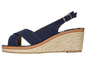 Modré espadrilky so slingbackom.