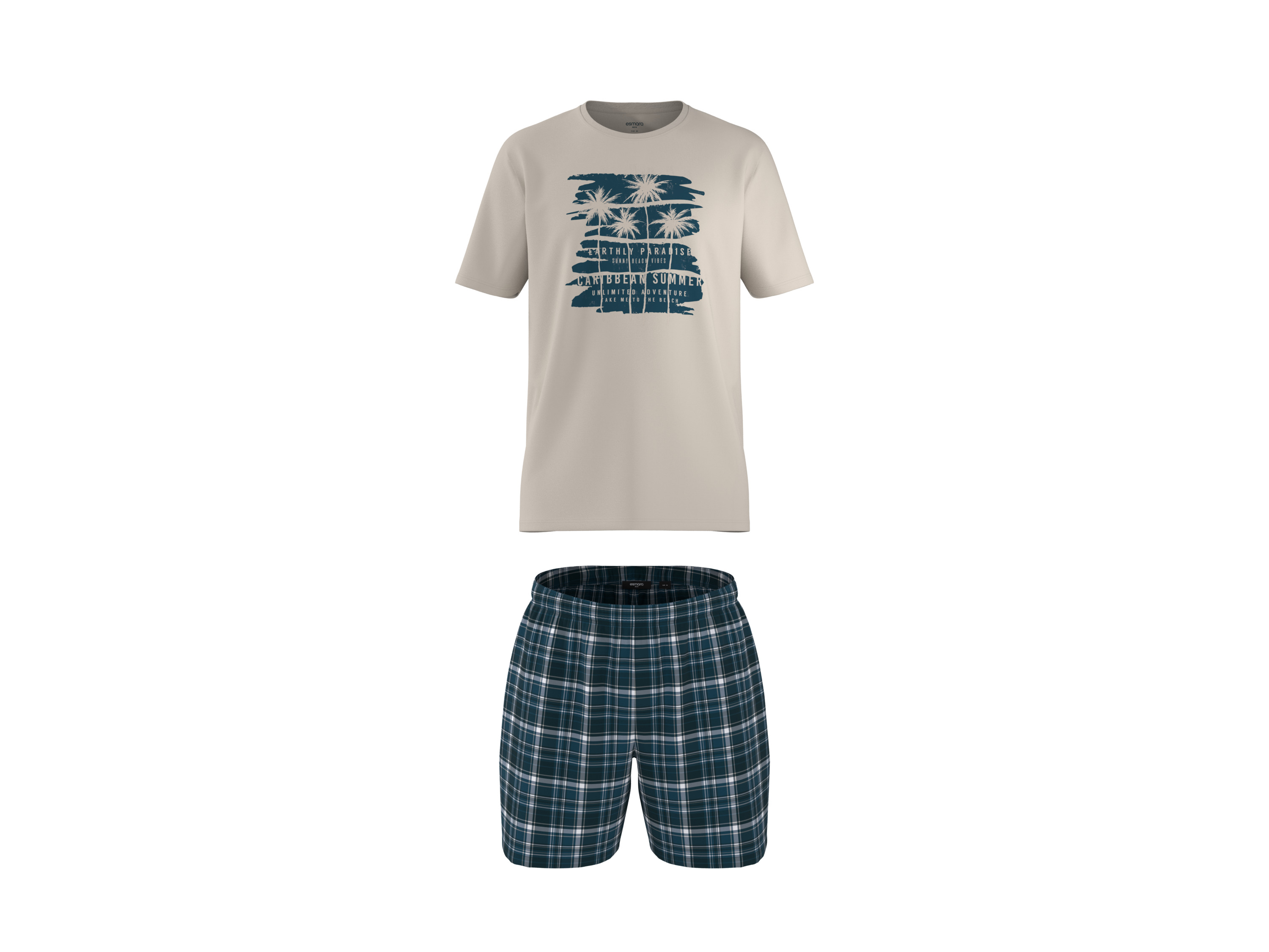 esmara Men Pánske pyžamo (béžová/modrá, XXL (60/62))