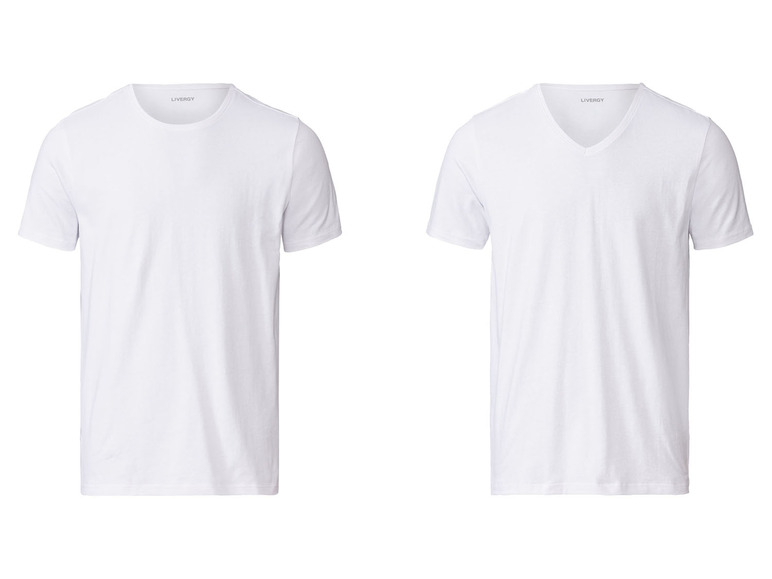 Prejsť na zobrazenie na celú obrazovku: LIVERGY® Pánske biele bavlnené tričko, 2 kusy – obrázok 2