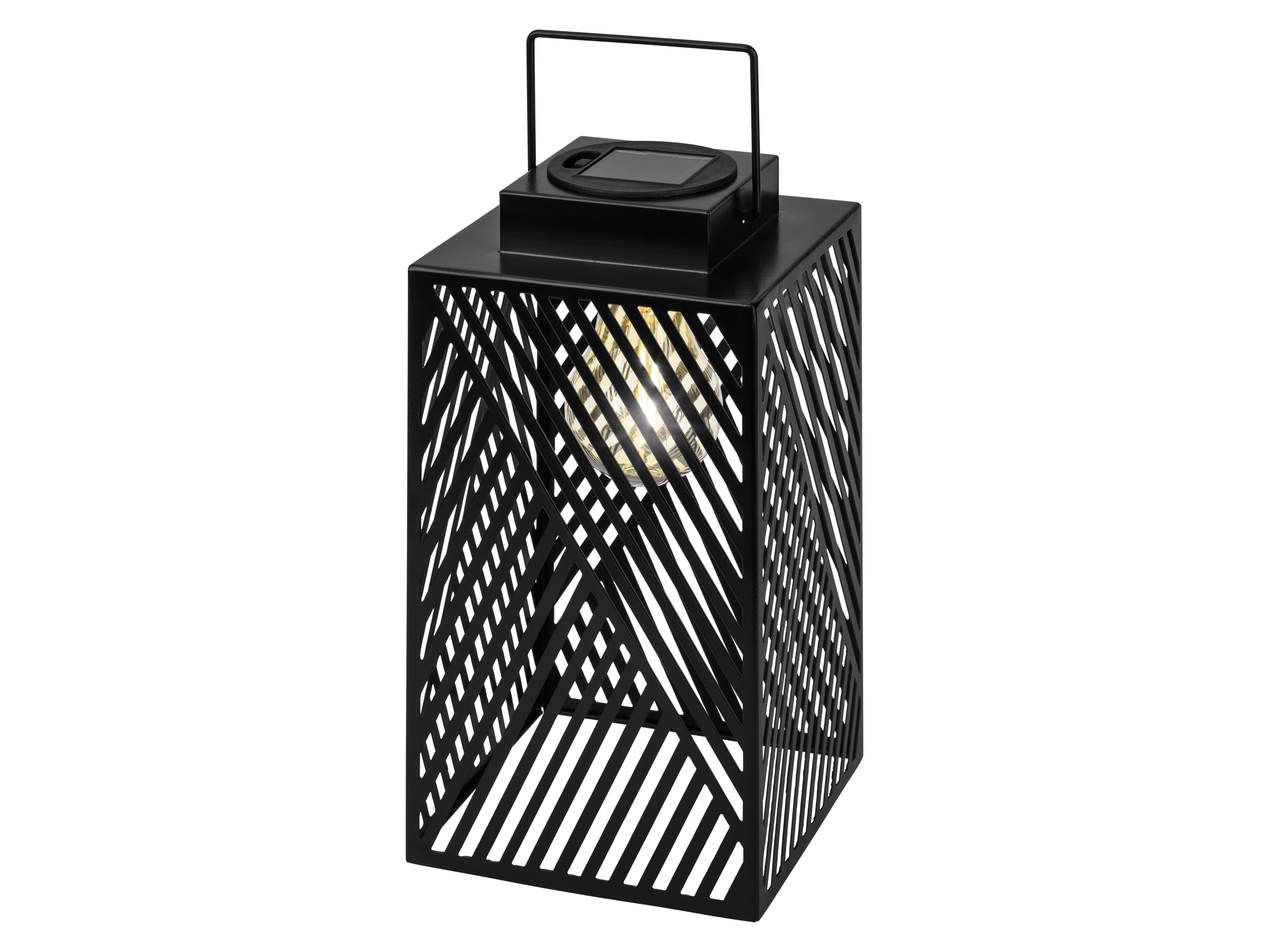 LIVARNO® Solárny LED lampáš (čierna)